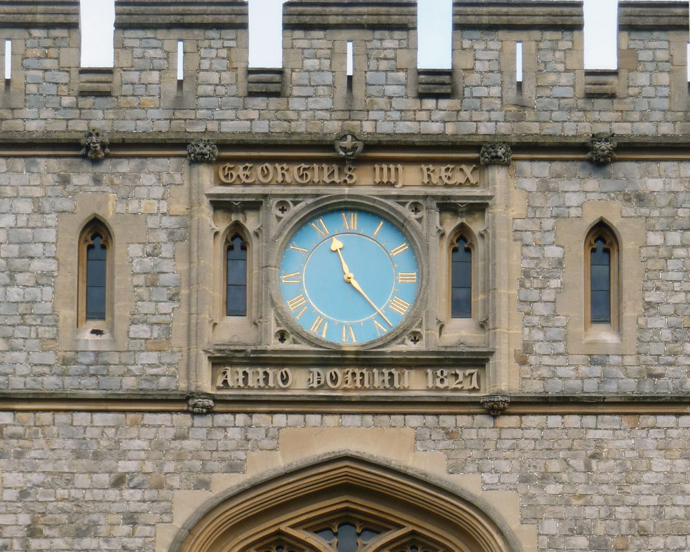 The Quadrangle clock at Windsor Castle is the largest clock in the Royal Collection.